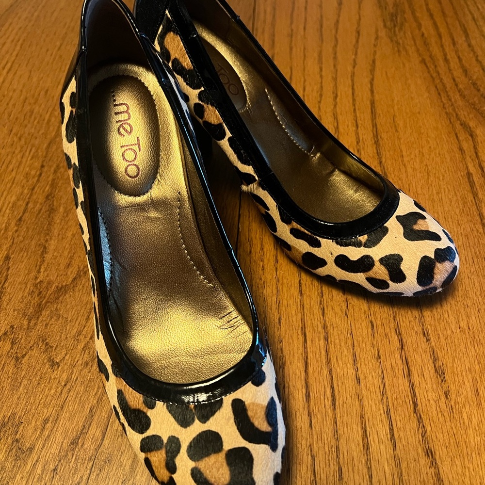 Me Too Leopard Print Heels - Comfortable!